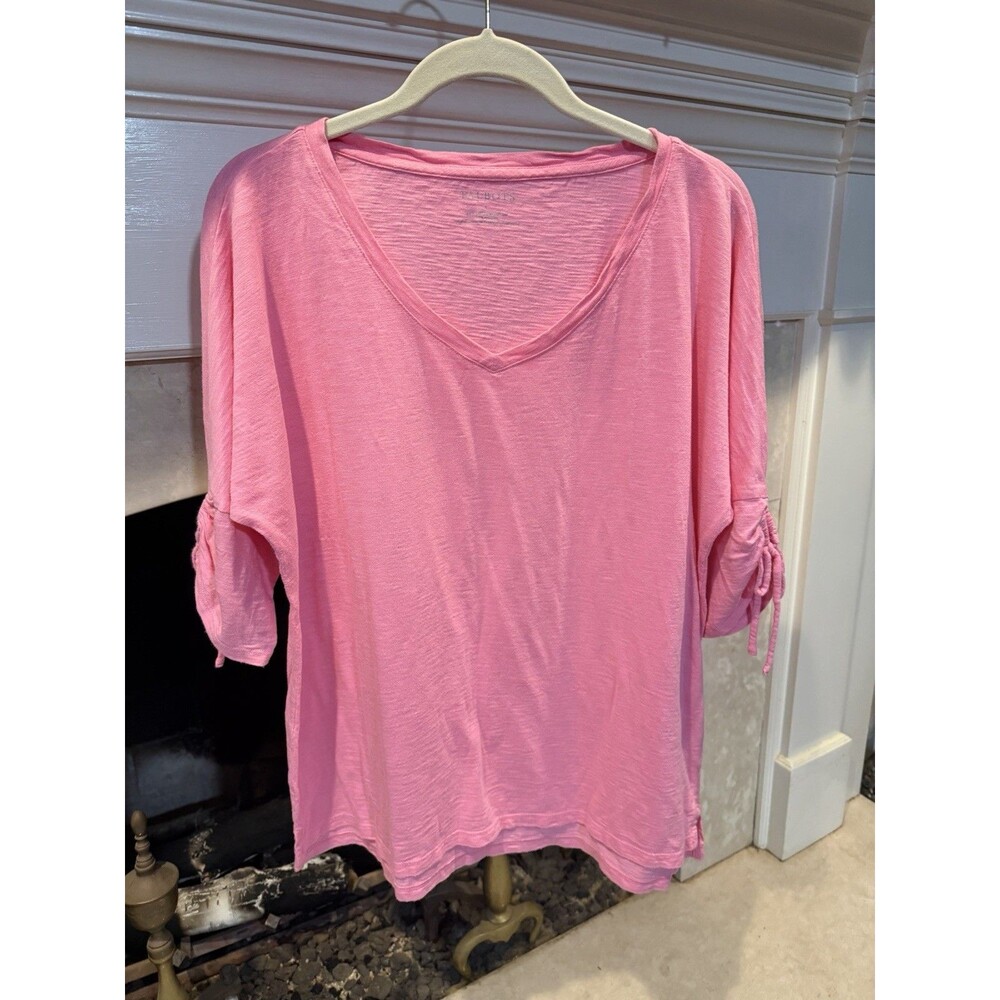Talbots Tee Cotton Modal Blend Pink Top Size Large